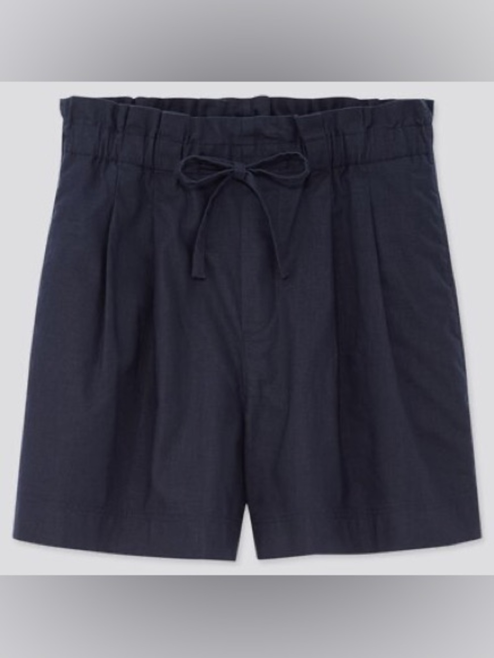 Uniqlo linen cotton relaxed shorts navy